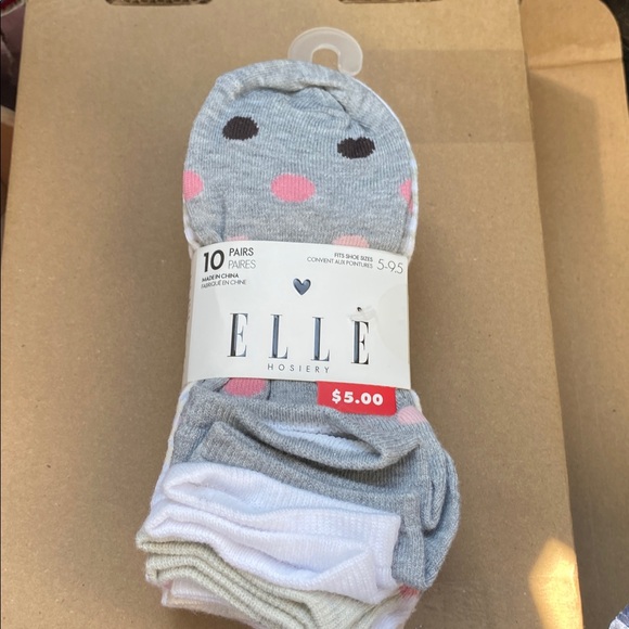 Elle Pink and Cream Women's Socks - Picture 2 of 5